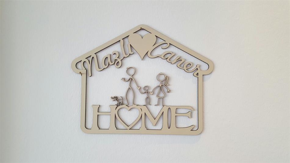 nazlı&caner ahşap kapı süsü