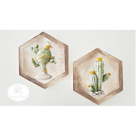 2'Lİ KAKTÜSLÜ PANO- KOKULUTAŞ