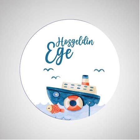 DENİZ TEMALI ETİKET 3