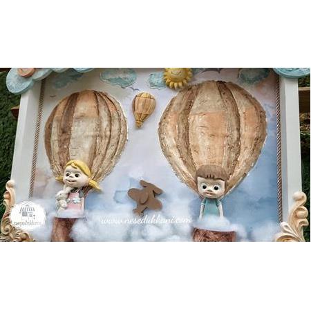 UÇAN BALONLAR PANO 40x50 CM KOKULUTAŞ