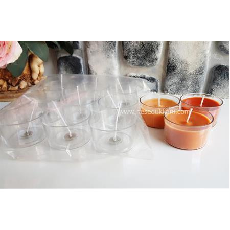 HAZIR FİTİLLİ SİLİNDİR KAPSÜL MUM KALIBI 9'LU